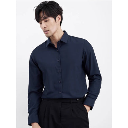 Lightly Mature Business Wine Red Shirt Men