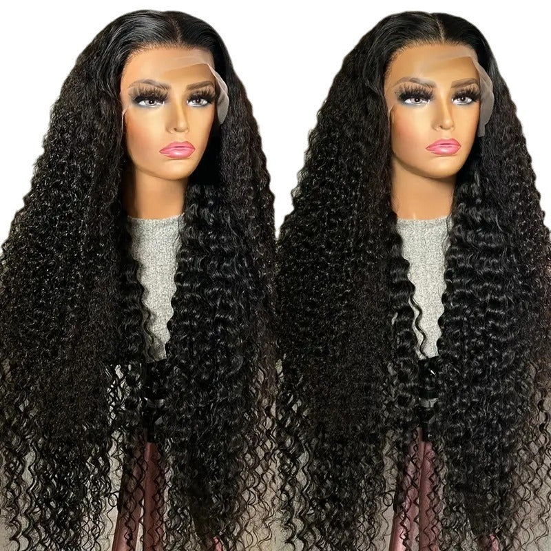 Women's Wound Tube Long Curly Wig Front Lace