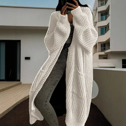 Overknee Sweater Coat Women's Loose Long-sleeved Knitted Cardigan