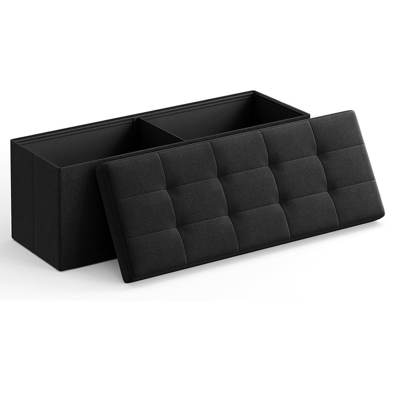 Cotton And Linen Storage Stool Multi-functional Folding Storage Box