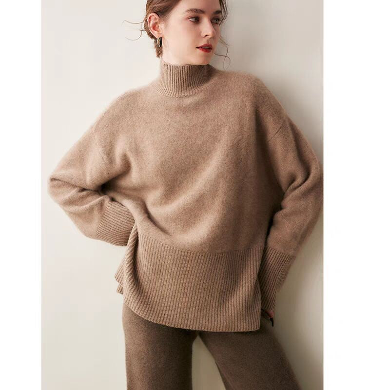 Slit Knitted Loose Women's Autumnwinter Sweater
