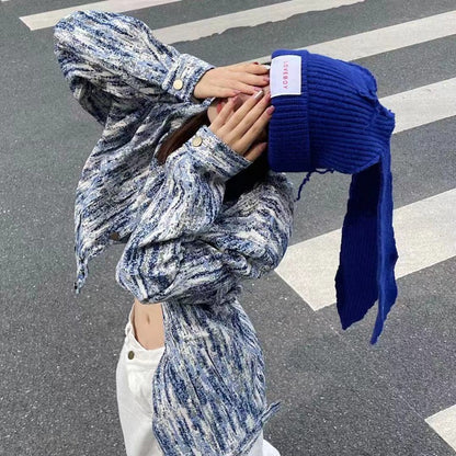 Special-interest Design Long Ears Rabbit Knitted Woolen Cap Cute Warm Hat