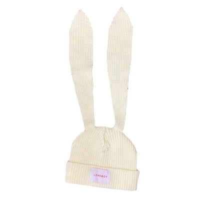 Special-interest Design Long Ears Rabbit Knitted Woolen Cap Cute Warm Hat