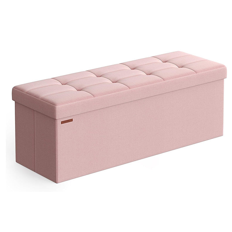 Cotton And Linen Storage Stool Multi-functional Folding Storage Box
