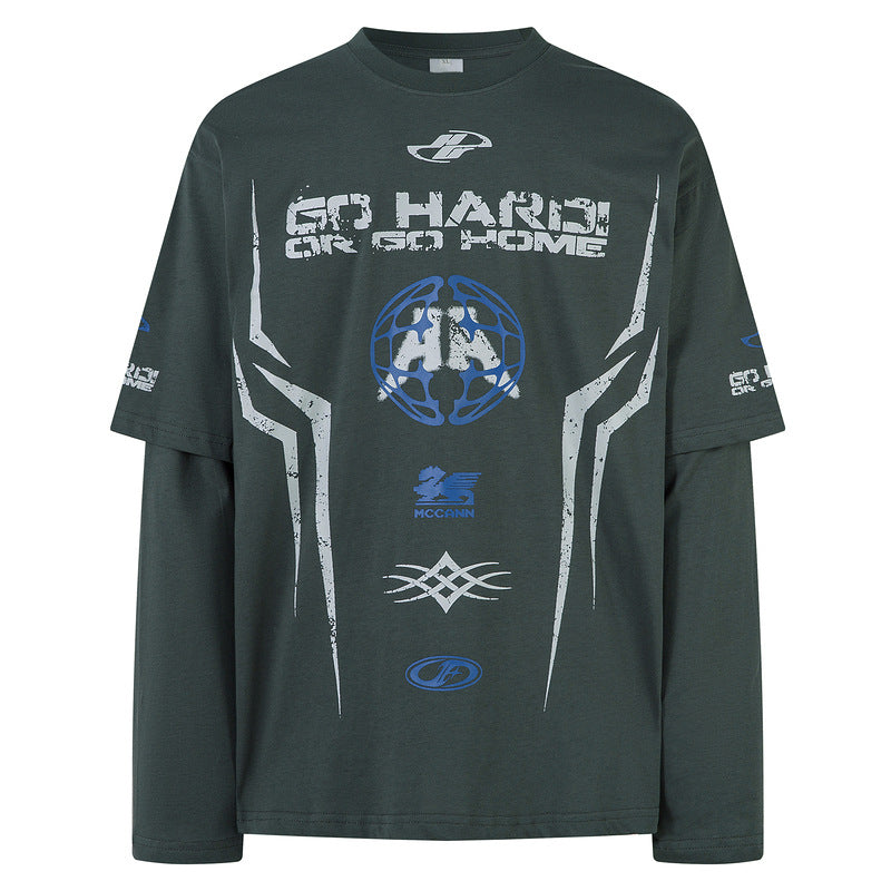 Fashion Personalized Men's Clothing American Retro Top