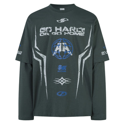 Fashion Personalized Men's Clothing American Retro Top