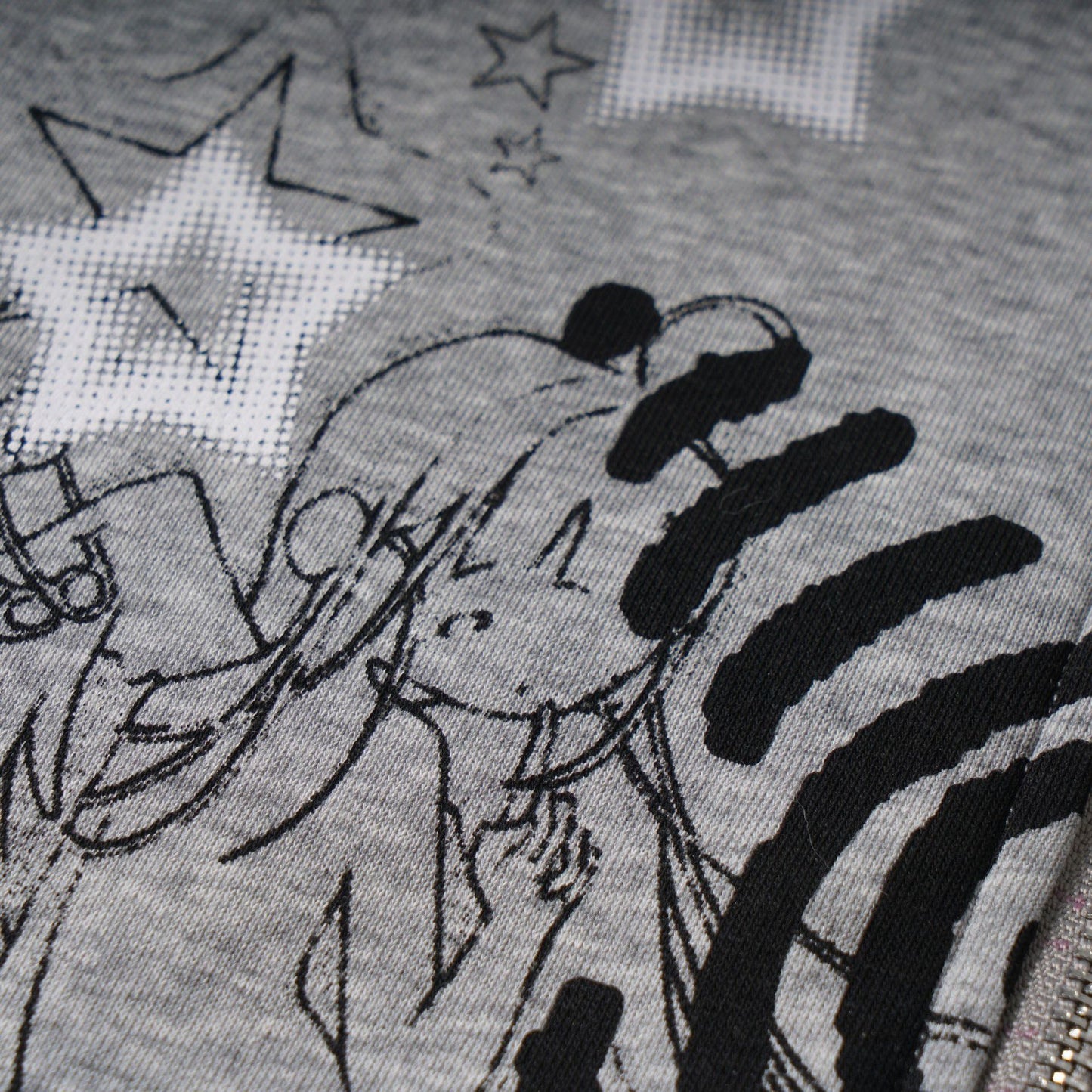 Sweet Cool Graffiti Printing Cat Ears Hooded Sweater