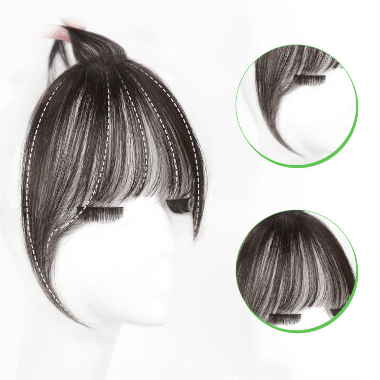 Women's Fashion Natural Air Bangs Wig