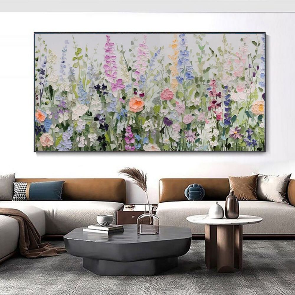 Handmade Knife Flowers Oil Painting Image On Canvas Without Border Picture Wall Art Decoration Retro Abstract For Home Room Decor