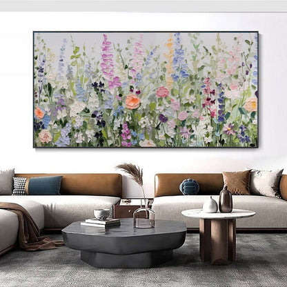 Handmade Knife Flowers Oil Painting Image On Canvas Without Border Picture Wall Art Decoration Retro Abstract For Home Room Decor