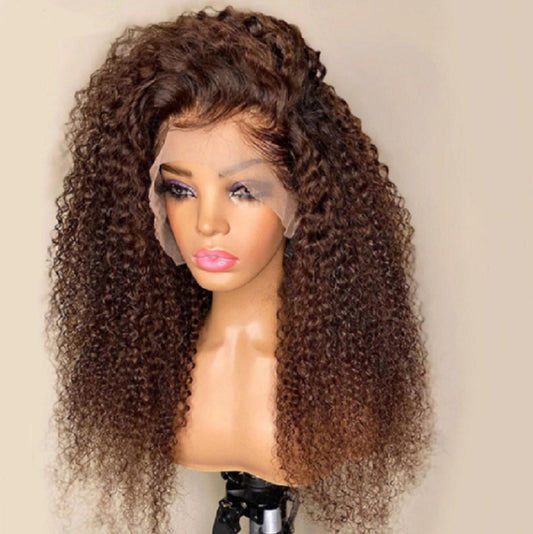 European And American Front Lace Wig Brown