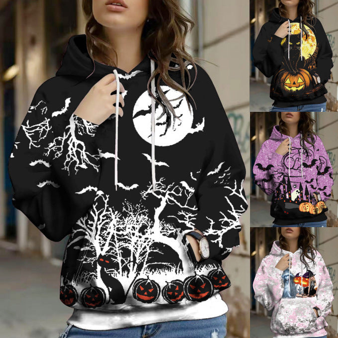Autumn And Winter Halloween Digital Printed Hoodie