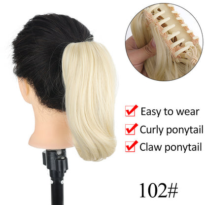 Short Ponytail Wig Grip Internet Celebrity Micro-roll Natural Braid
