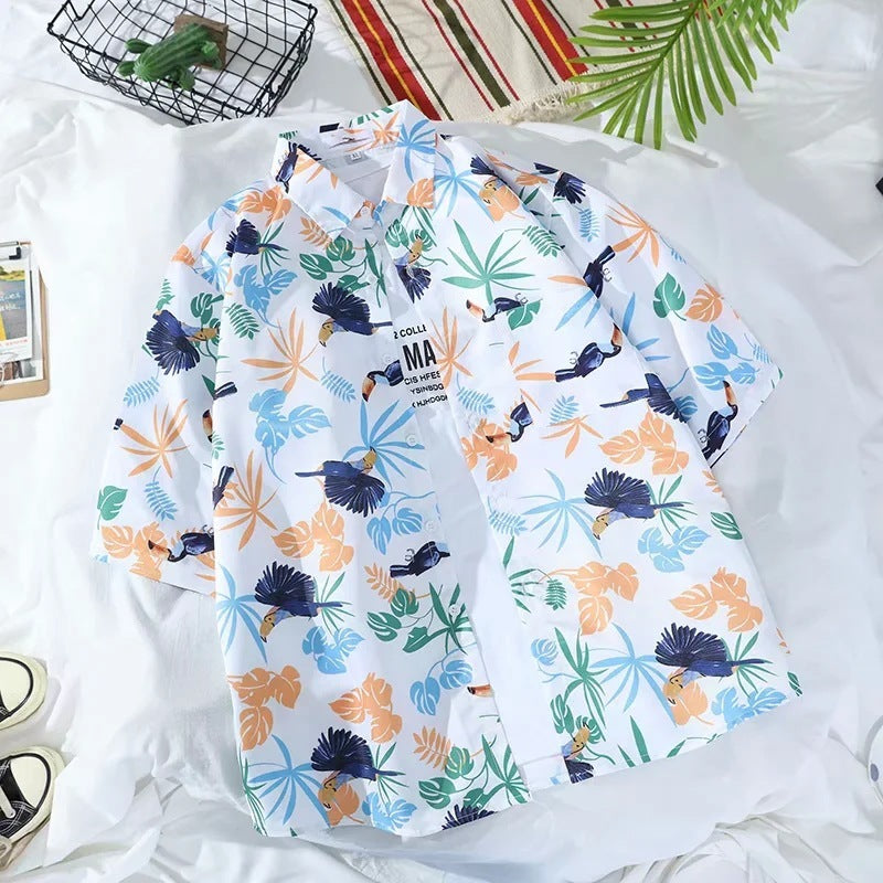 New Printed Shirt Short Sleeve Men