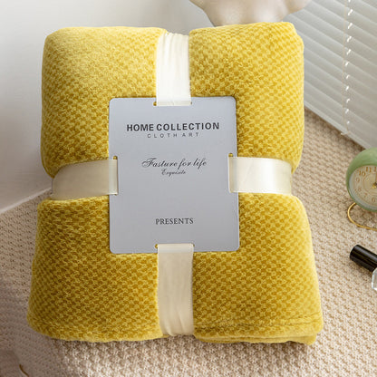 Flannel Jacquard Blanket Plaid Sofa Cover