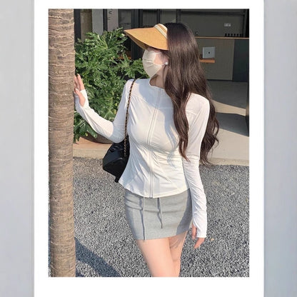 Spring And Autumn Leisure Hot Girls Wear Sportswear Sun Protection Clothing