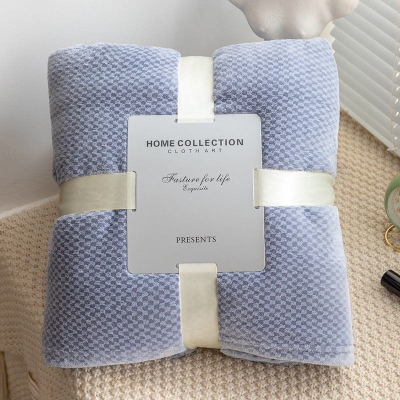 Flannel Jacquard Blanket Plaid Sofa Cover