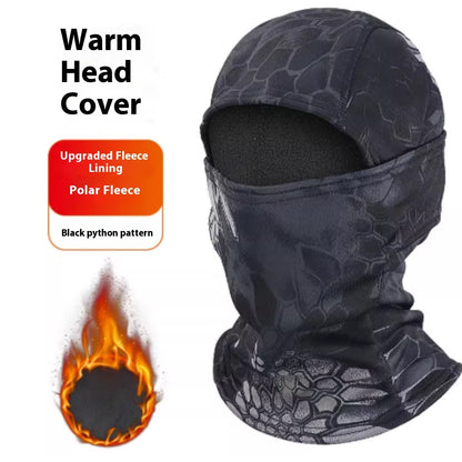 Full Face Mask Camouflage Hood Plus Fleece For Warmth