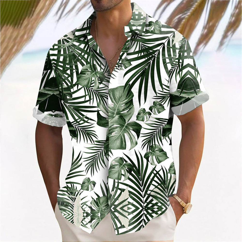 Hawaii Beach Men's Clothing Print Shirt Casual