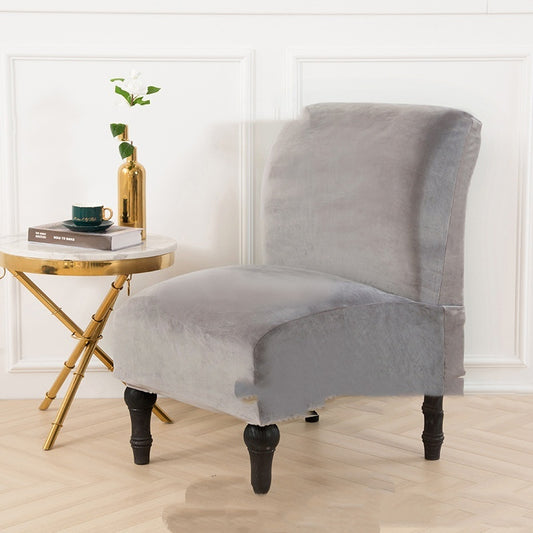 Silver Fox Velvet Thickened Non-armrest Fat Chair Cover