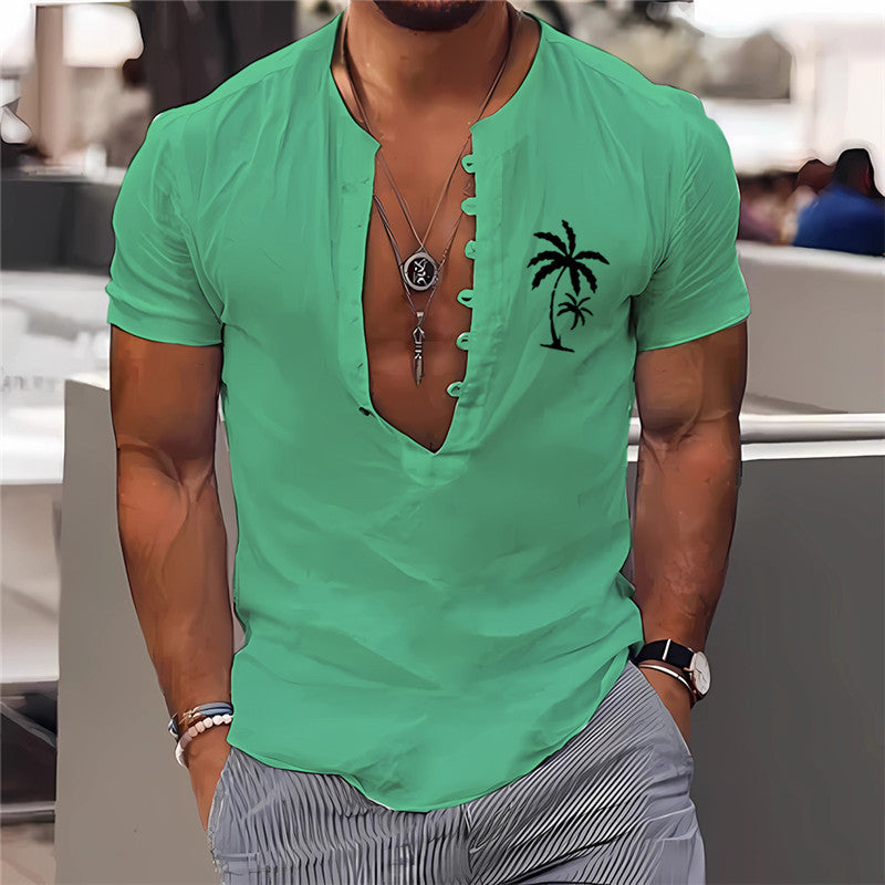 3D Digital Printing Men's Clothing Summer Short Sleeve Shirt