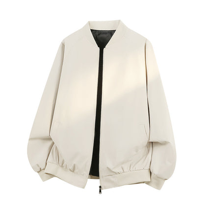 Baseball Uniform Jacket Men's Stand Collar Baggy Coat Factory Clothing