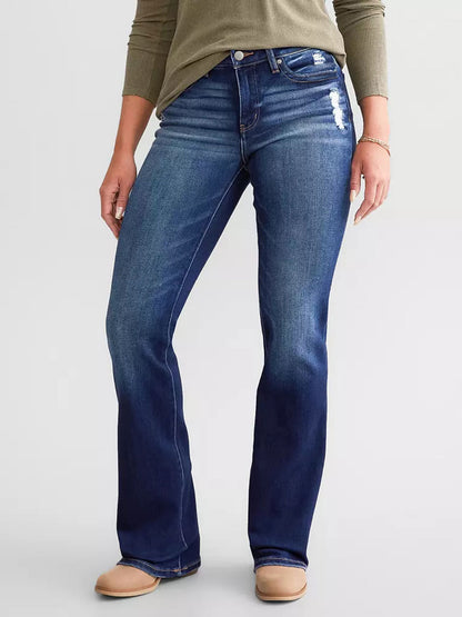 Ladies New Jeans Stretch Slim Ripped