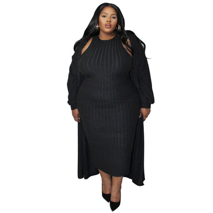 Casual Fashion Long Sleeve Coat Two-piece Suit