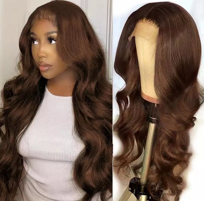 Front Lace Long Fiber Wig Light Gold Big Wave