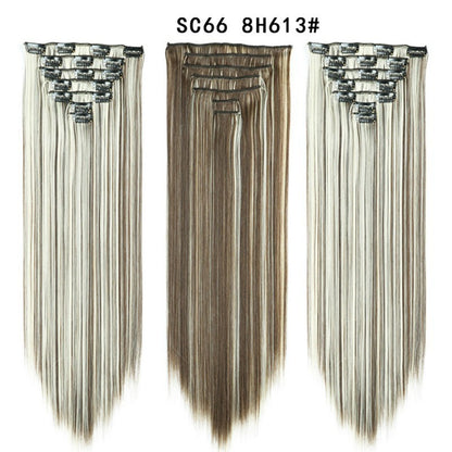 16 Card Seven-piece Hairpiece Clip Wig Beauty Chemical Fiber Wig Set Hair Extension