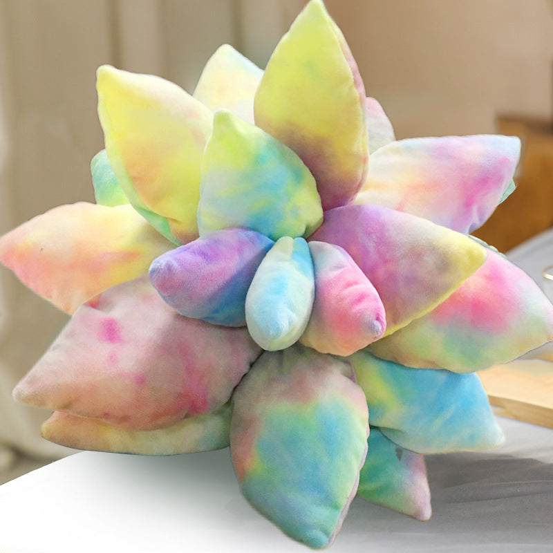 Lifelike Succulent Plants Plush Stuffed Toys Soft Doll Creative Potted Flowers Pillow Chair Cushion For Girls Kids Gift