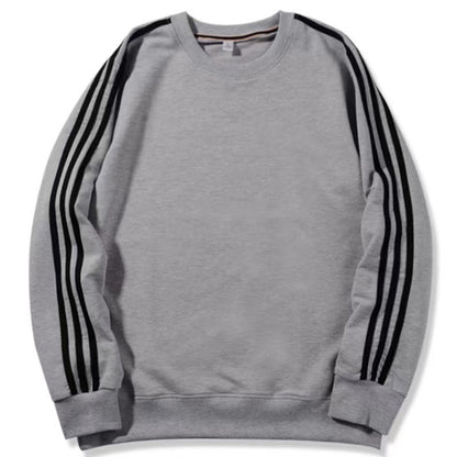 Men's New Sportswear Three-bar Round Neck Long-sleeved Top