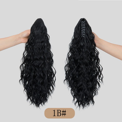 Water Ripple Grip Ponytail Corn Curler Wig