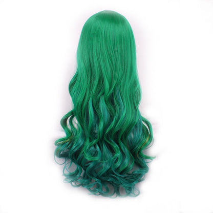 Harajuku Dark Green Gradient Japanese High Temperature Silk Wig