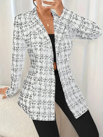 Plaid Slim Fit Elegant Graceful Women's Coat