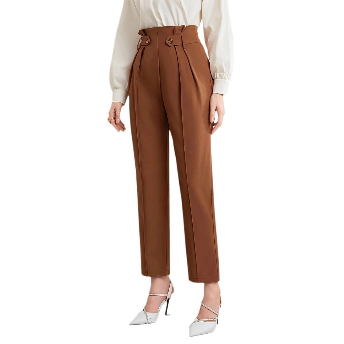 Women's Straight Ankle-length Suit Pants