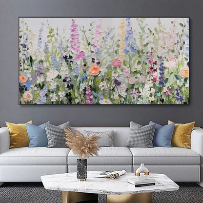 Handmade Knife Flowers Oil Painting Image On Canvas Without Border Picture Wall Art Decoration Retro Abstract For Home Room Decor