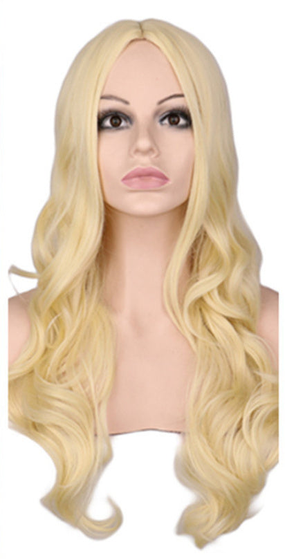 Light Golden Cosplay Wig Micro Curly Long Wig