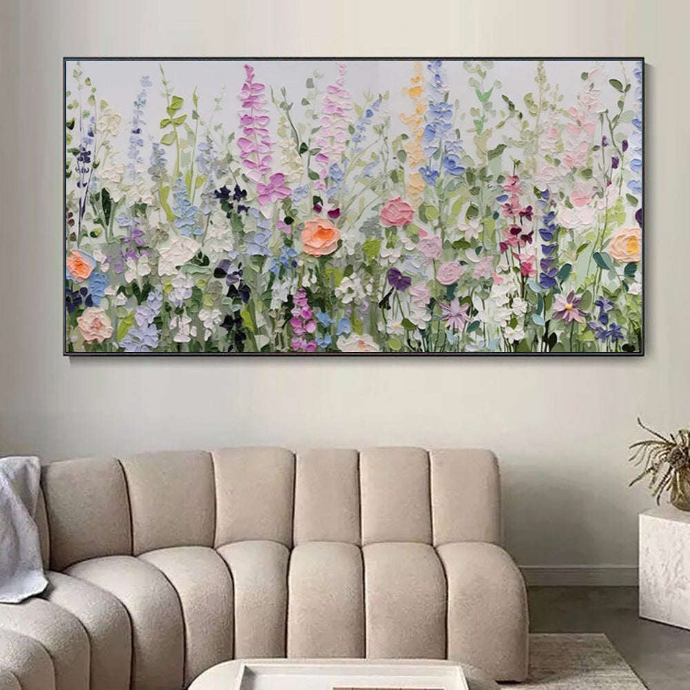 Handmade Knife Flowers Oil Painting Image On Canvas Without Border Picture Wall Art Decoration Retro Abstract For Home Room Decor