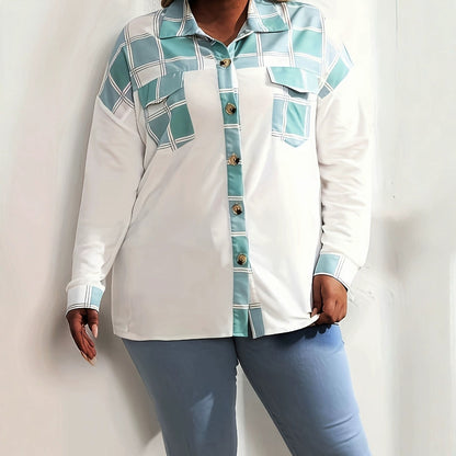 Temperament Wild Stitching Lapel Pocket Coat