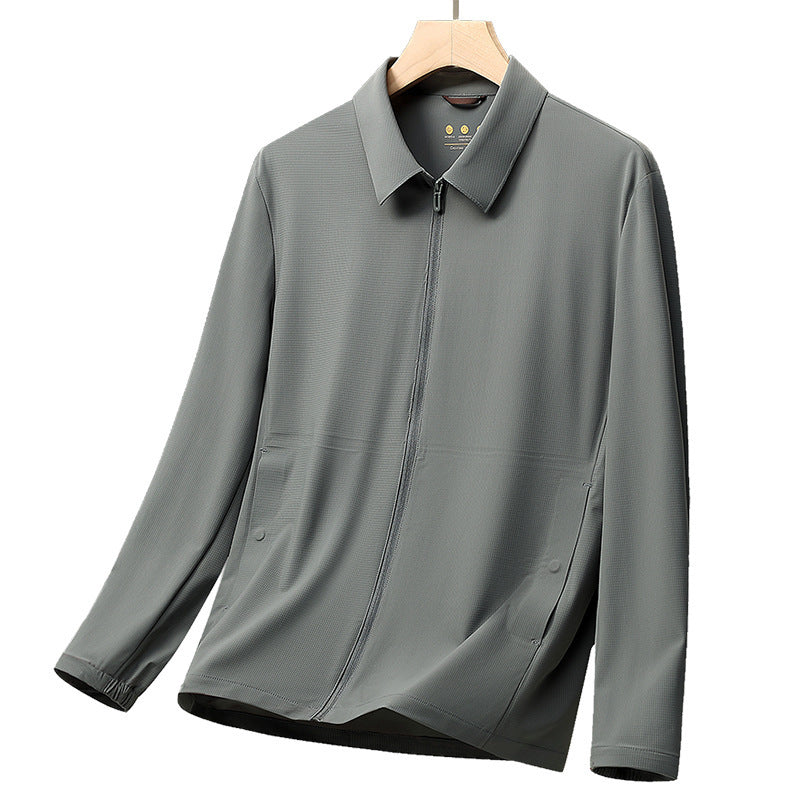 Summer Lapels Business Administration Ice Silk Sun Protection Clothing