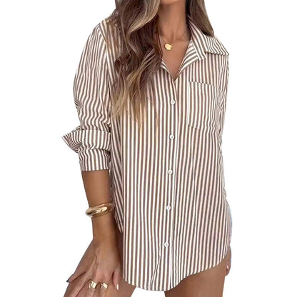 Long Sleeve Shirt Mid-length Women's Temperament Commute