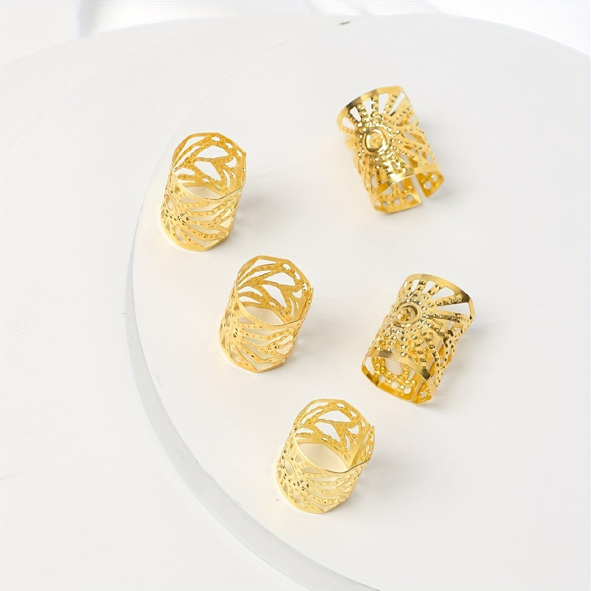 DIY Wig Dreadlocks Ornament Accessories Metal Geometry Mesh Braid Hair Clip