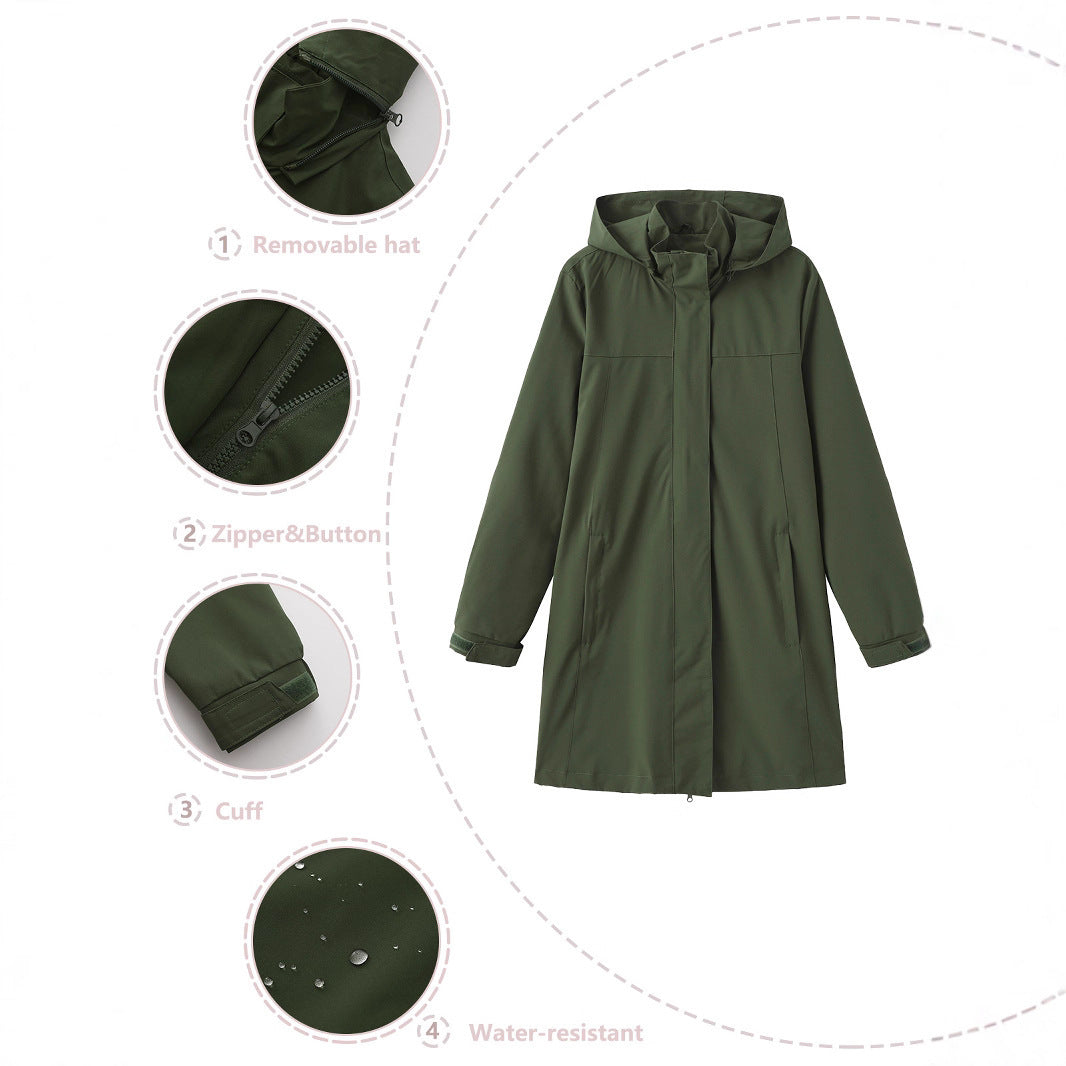 Women's Solid Color Long Sleeve Thin Coat European Size