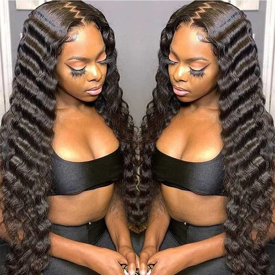 Front Lace African Chemical Fiber Small Curly Hair Big Wave Wig