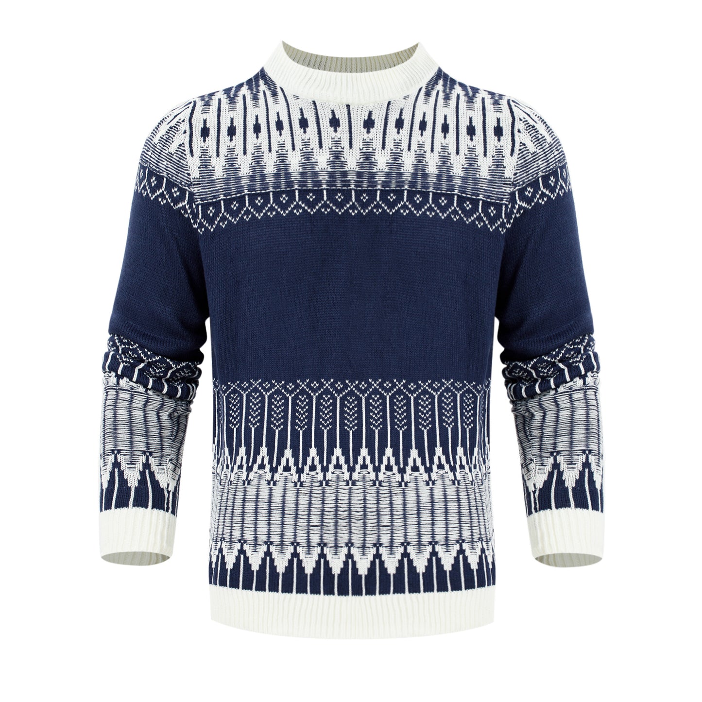 Men's Knitted Sweater Fashion Long-sleeved Pullover Tops Fall And Winter Clothing