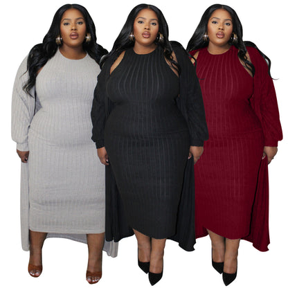 Casual Fashion Long Sleeve Coat Two-piece Suit