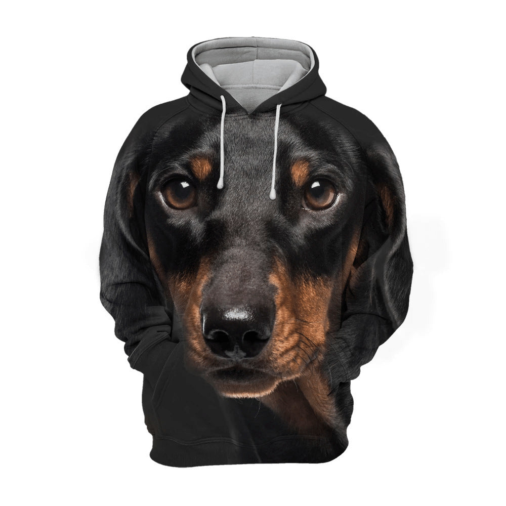 Animal Dog Print Hoodie Winter Hoodie Man's Sportswear