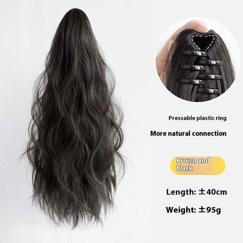 Wig Ponytail Female Small Jaw Clip Water Ripple Curl Ponytail Natural Simulation