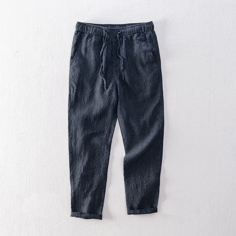 Linen Breathable Straight Trousers Men's Clothing
